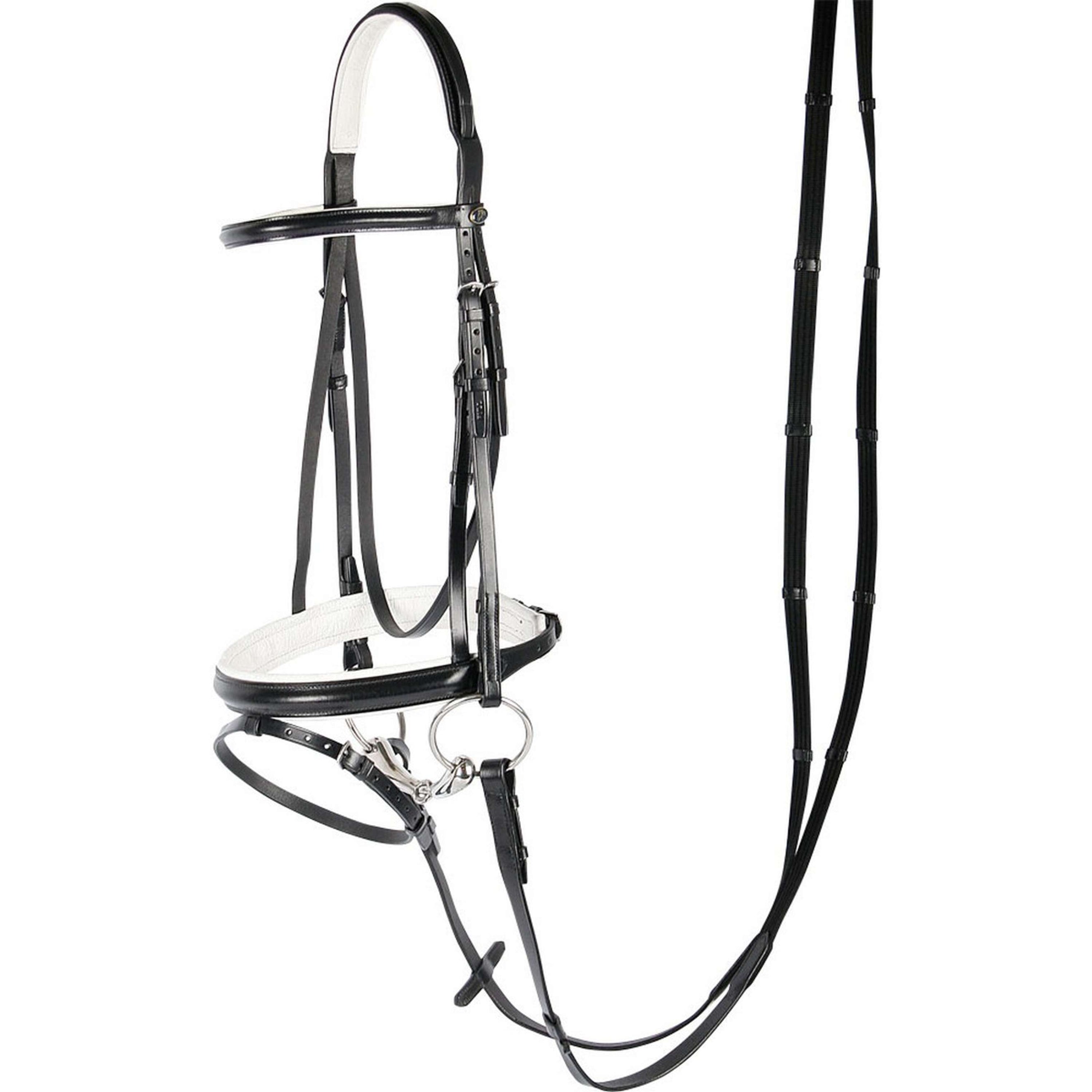 Harry's Horse Bridle Luxury Combined Noseband White