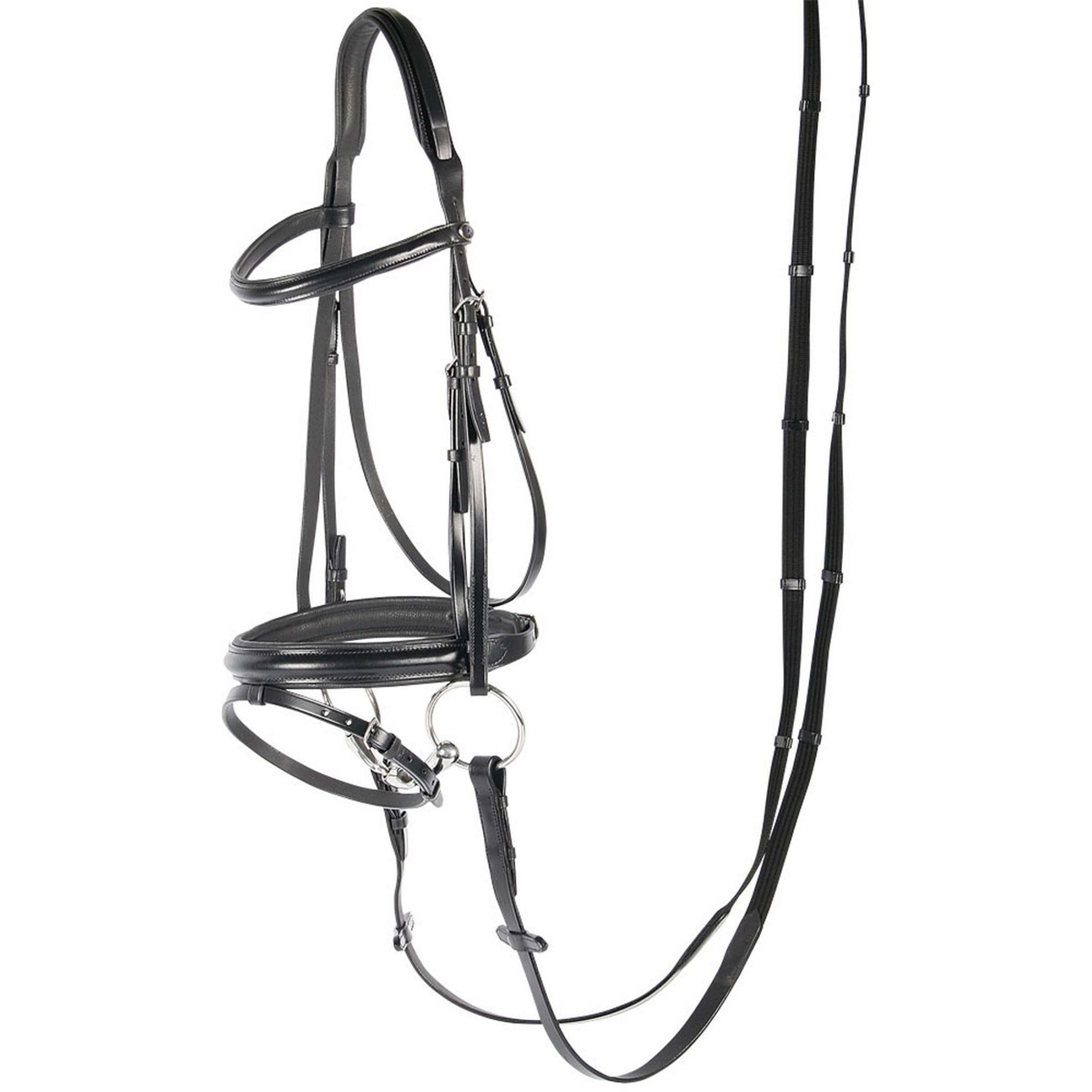 Harry's Horse Bridle Luxury Combined Noseband Black