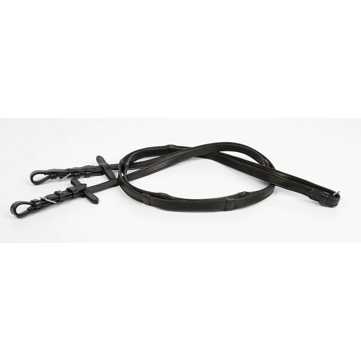 Harry's Horse Reins Sensitive Soft Leather Stops Black