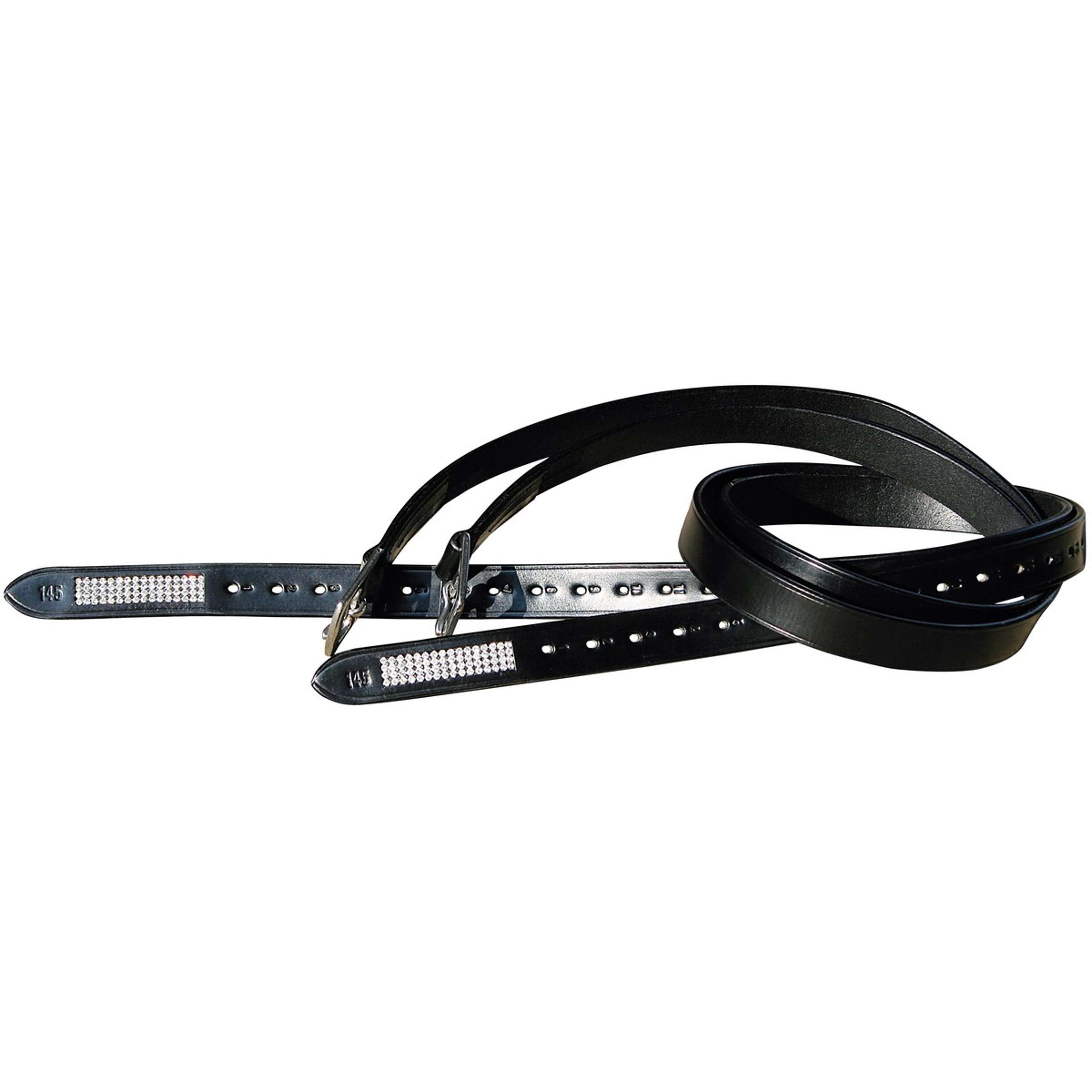 Harry's Horse Stirrup Straps Crystal Black