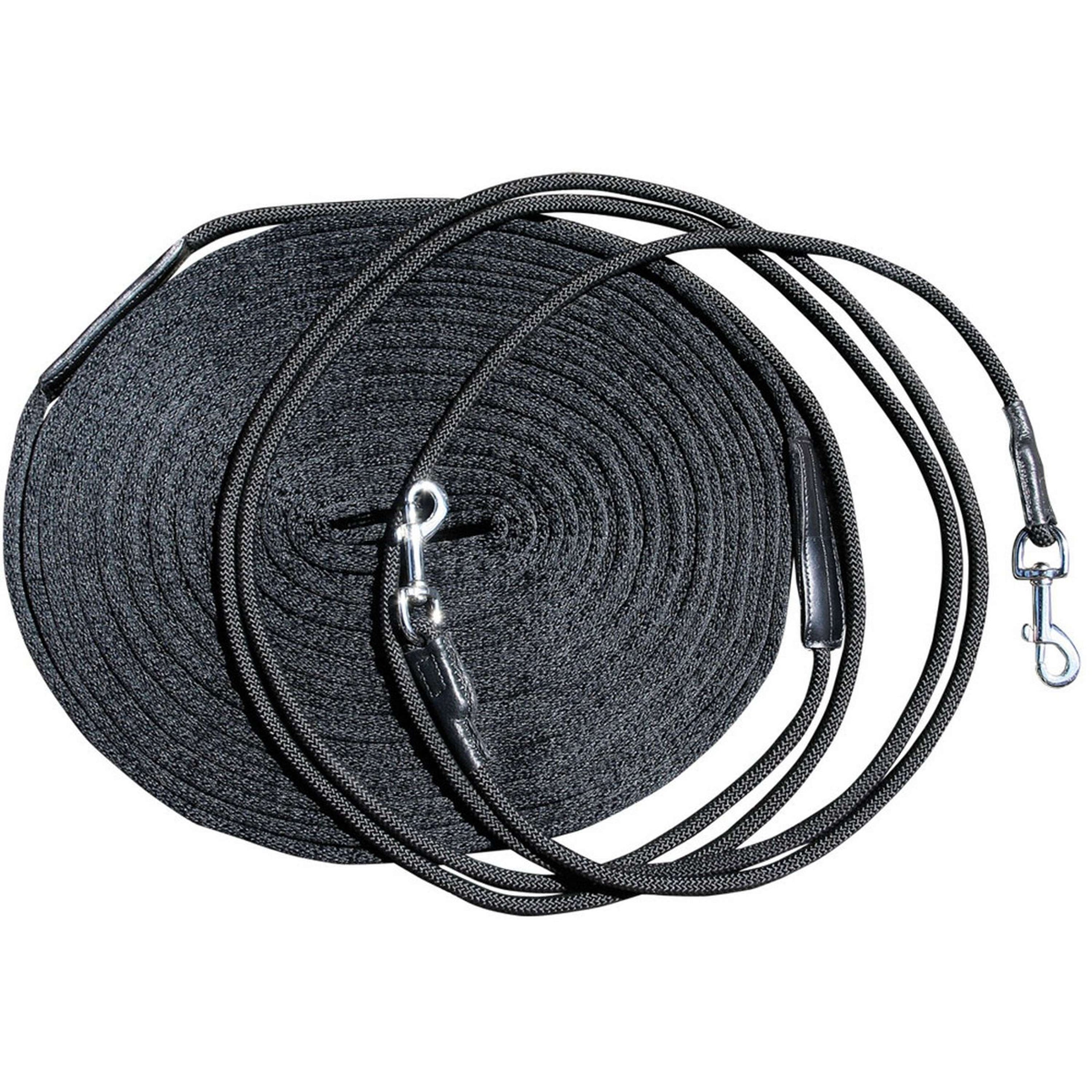 Harry's Horse Double Lunging Draw Reins Black