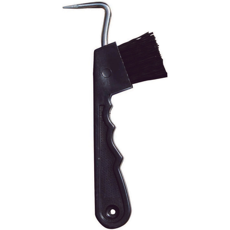 Harry's Horse Iec Hoof Pick with Brush Black