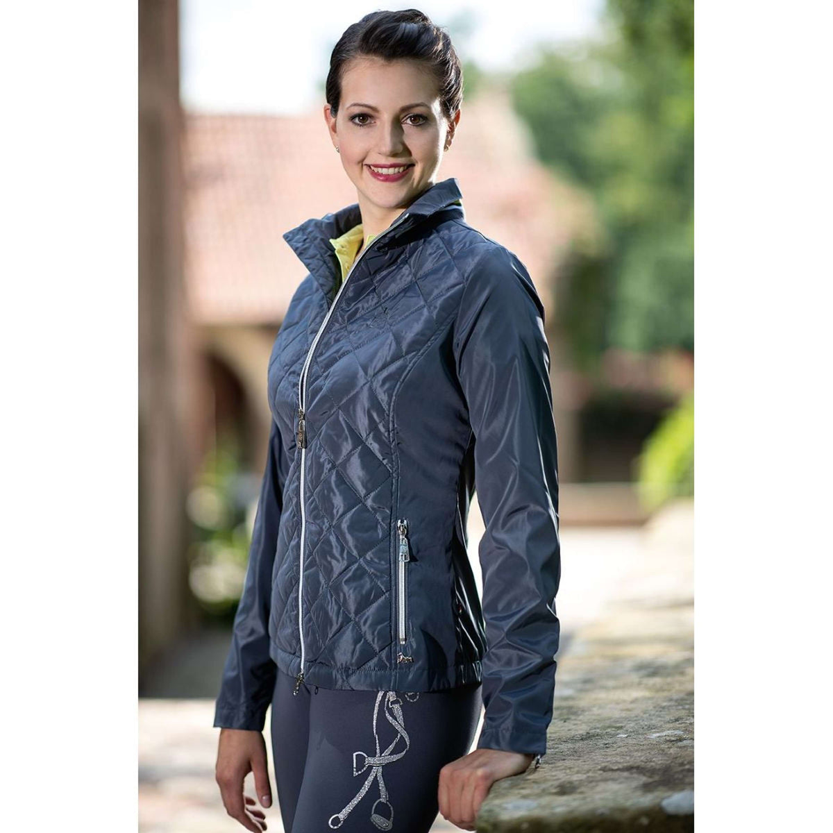 Lauria Garrelli Riding Jacket Limoni Quilt Graphite