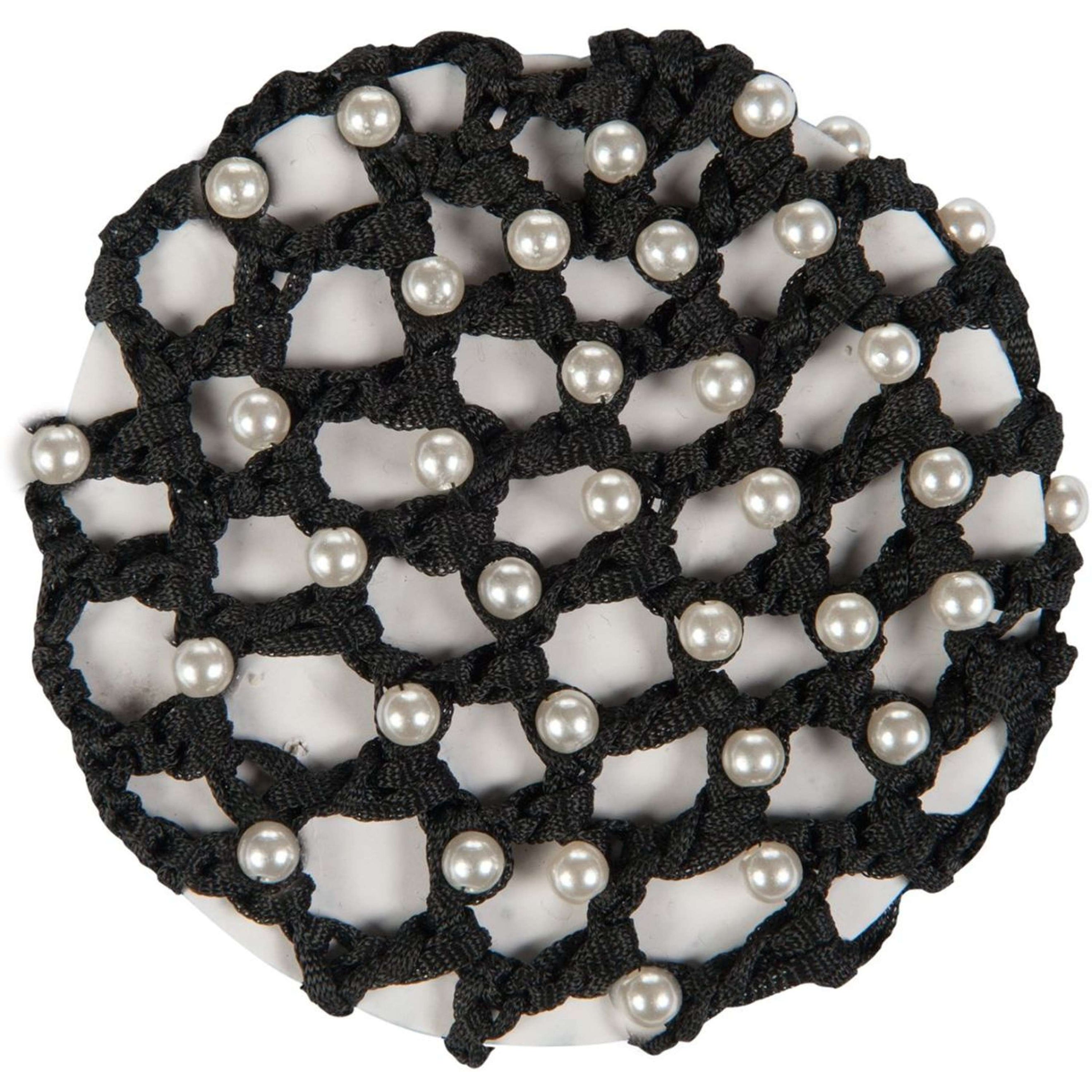 HKM Hair Net with Pearls Black