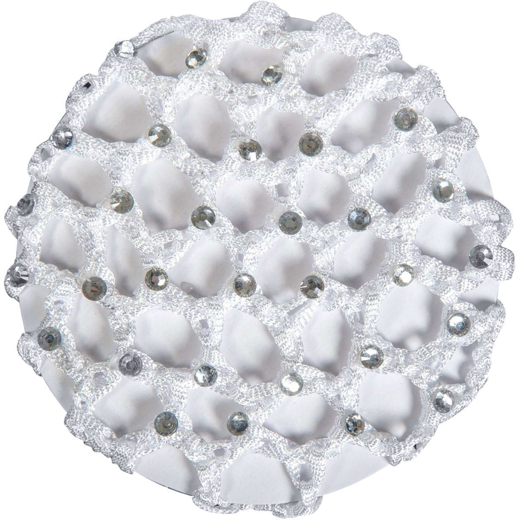 HKM Hair Net with Decorative Stones White