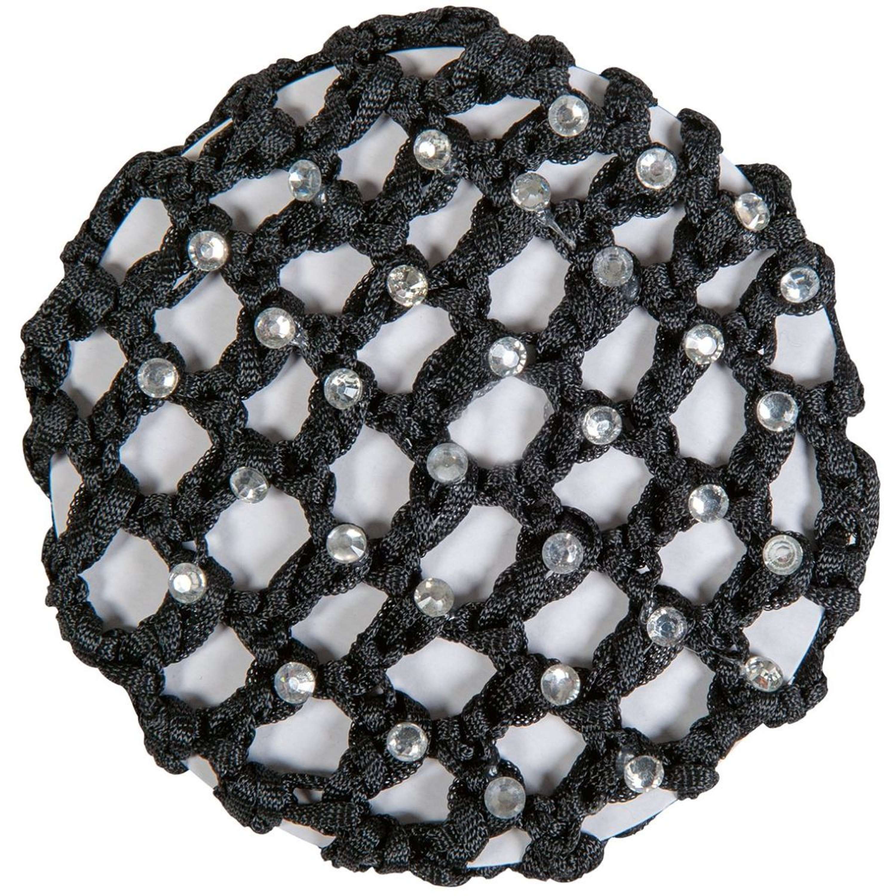 HKM Hair Net with Decorative Stones Black