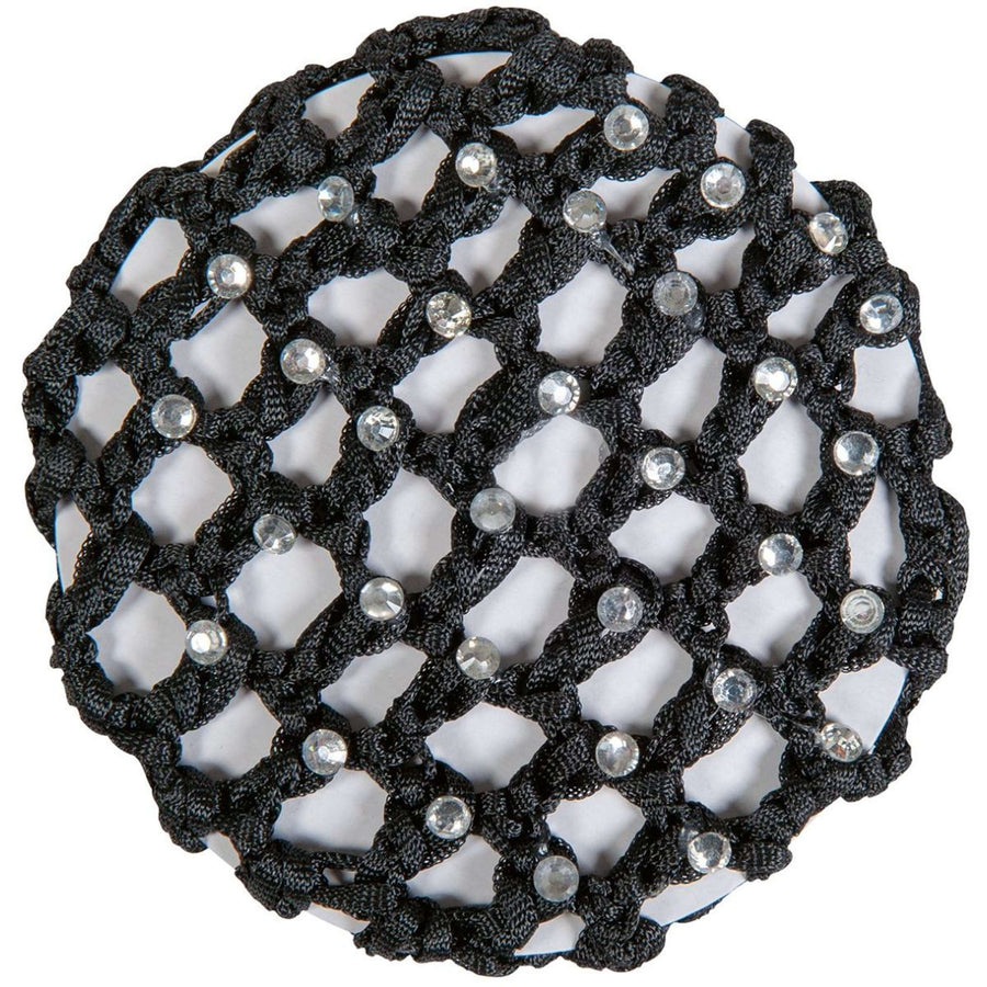 HKM Hair Net with Decorative Stones Black