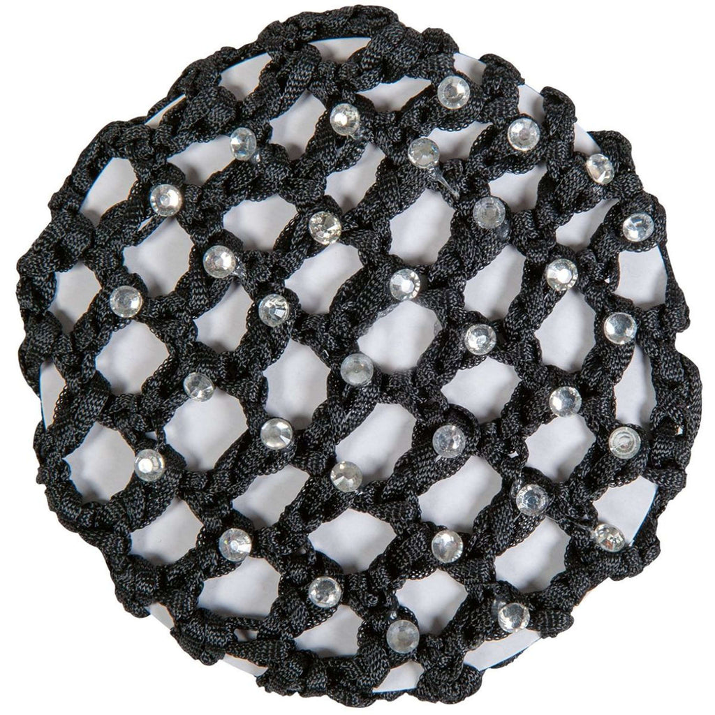 HKM Hair Net with Decorative Stones Black
