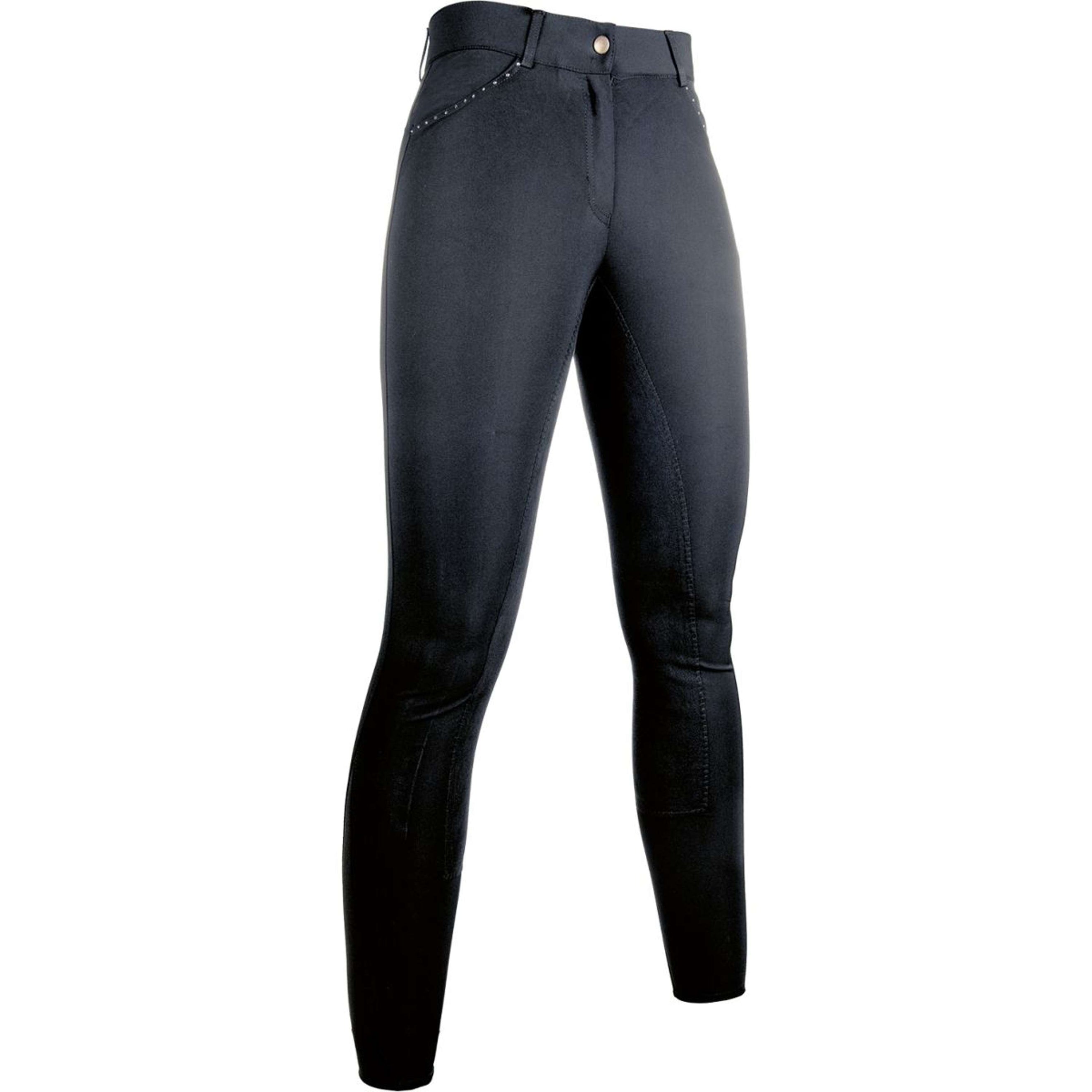 HKM Breeches Rosegold Glamour Full Seat Black/Rosegold