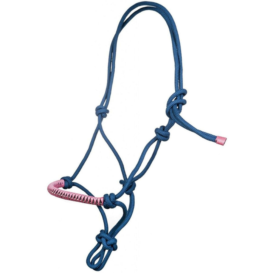 HKM Rope Halter Deko Azure/Pink