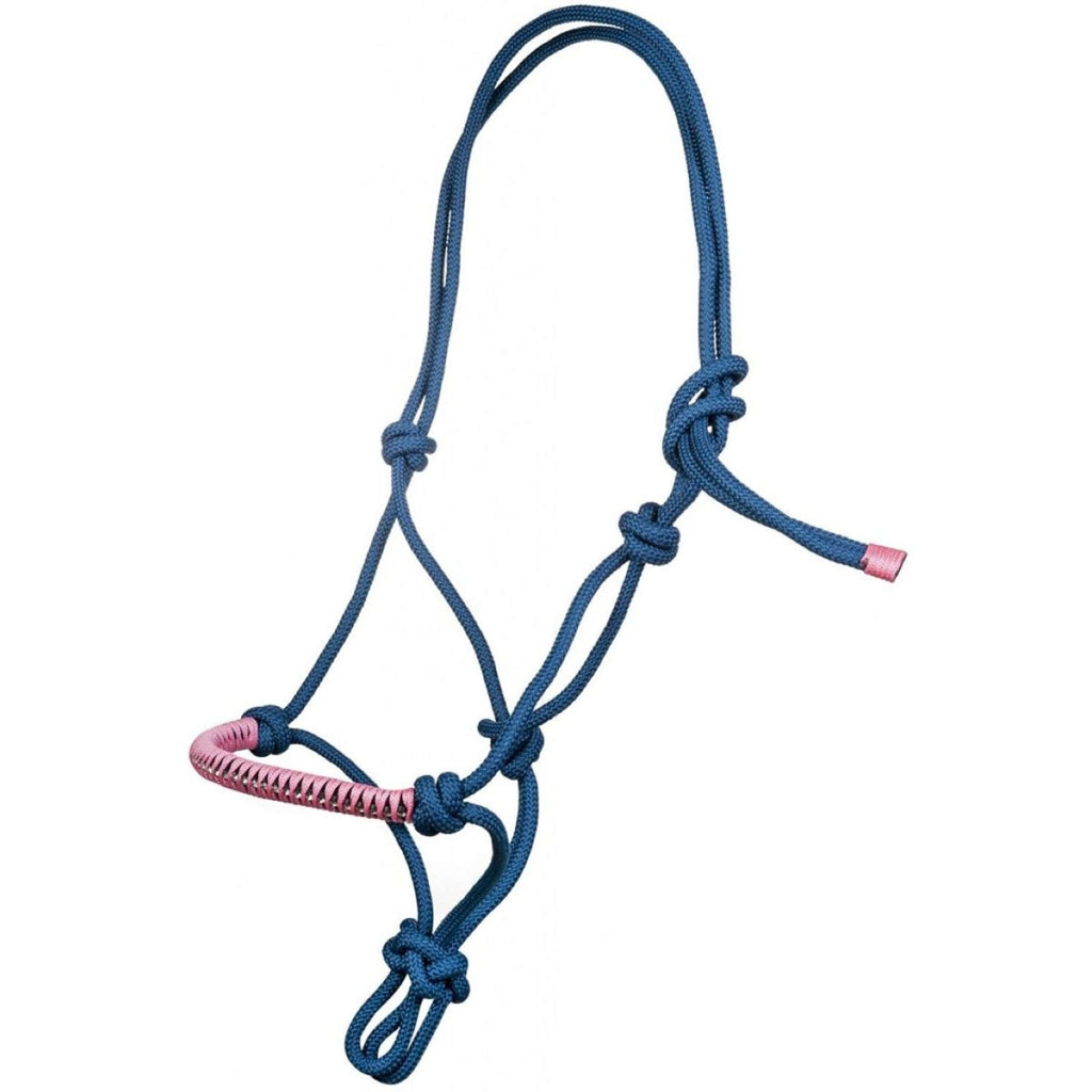 HKM Rope Halter Deko Azure/Pink