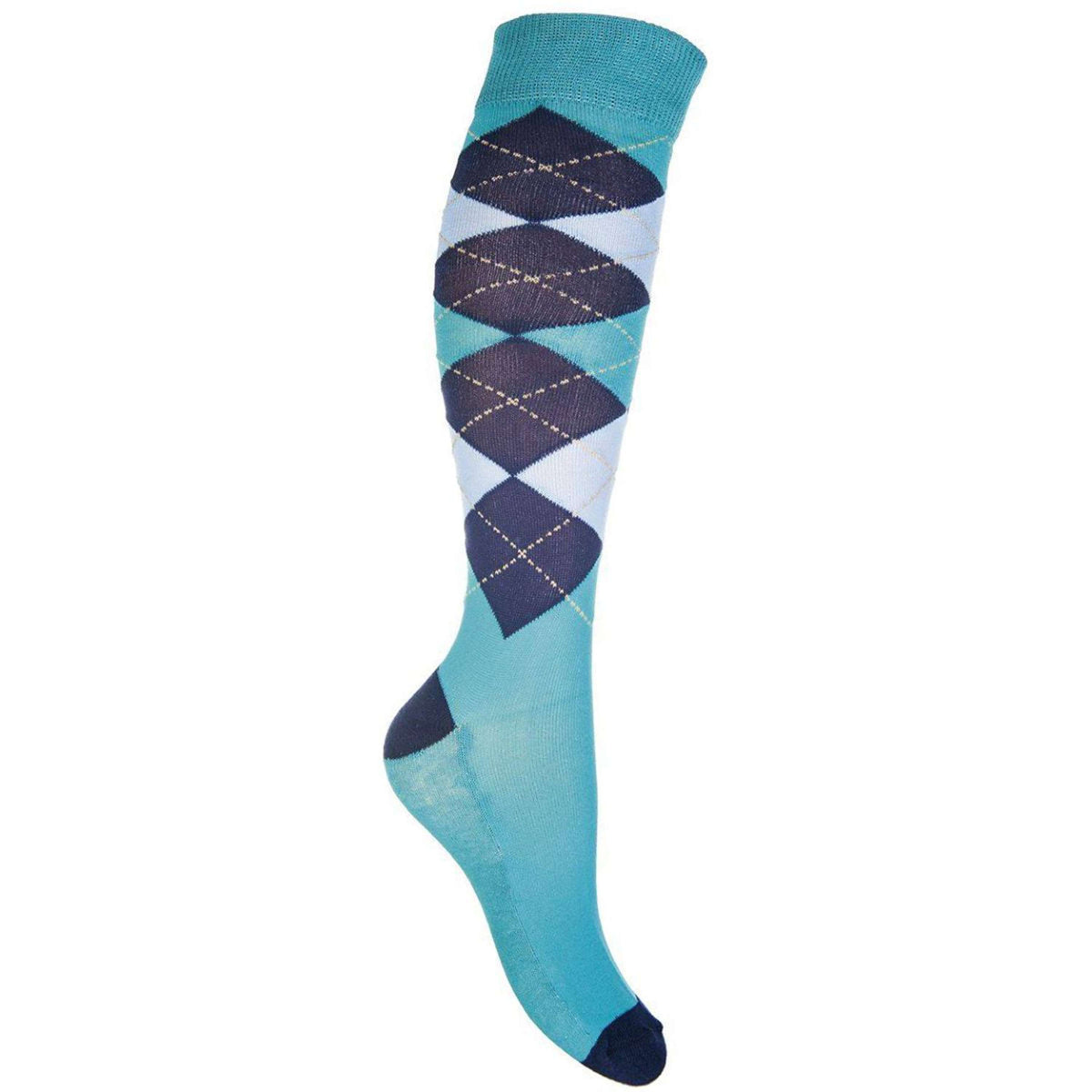 HKM Socks Check Classico Aqua/Navy