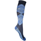 HKM Socks Check Classico Dark Blau/Middle Blue