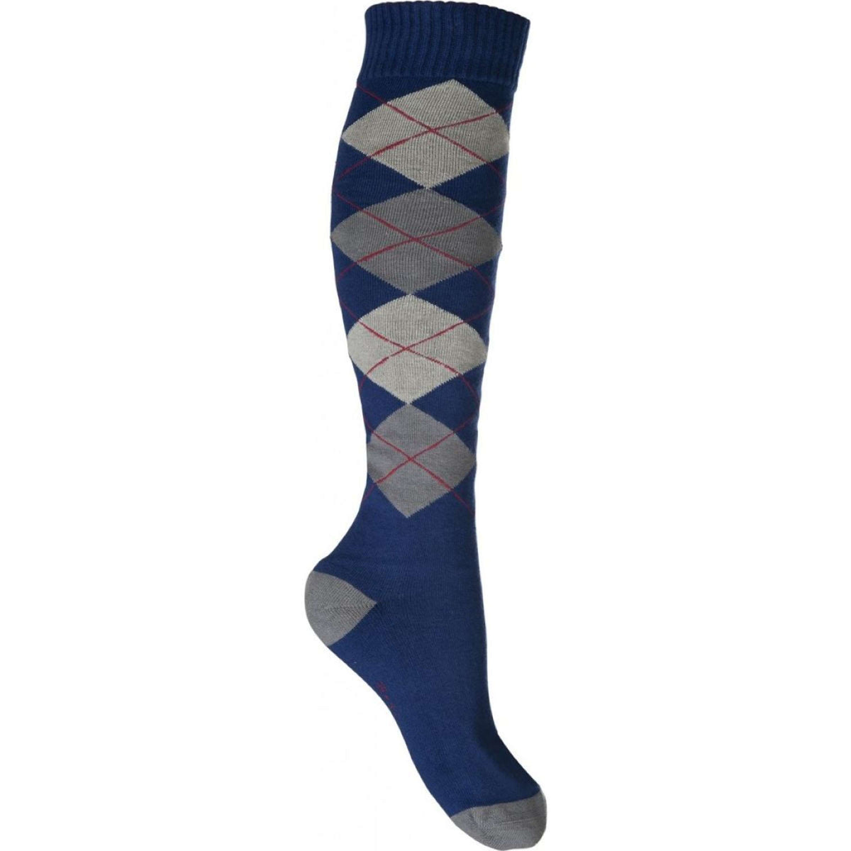 HKM Riding Socks Karo Warming Up Blue/Grey Checkered