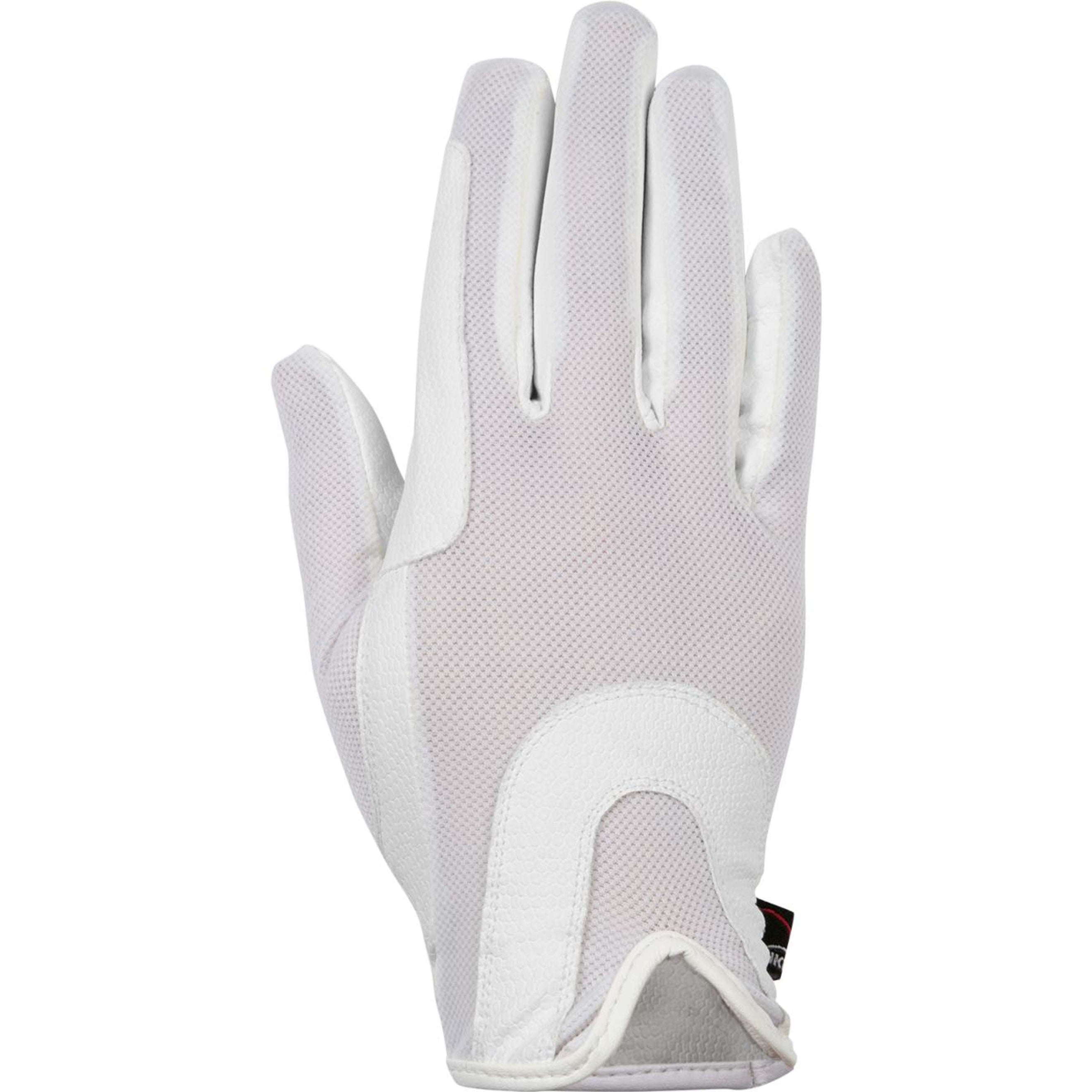 HKM Riding Gloves Grip Mesh White