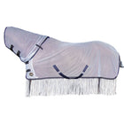 HKM Fly Rug Fringes Removable Neck Silver/Grey