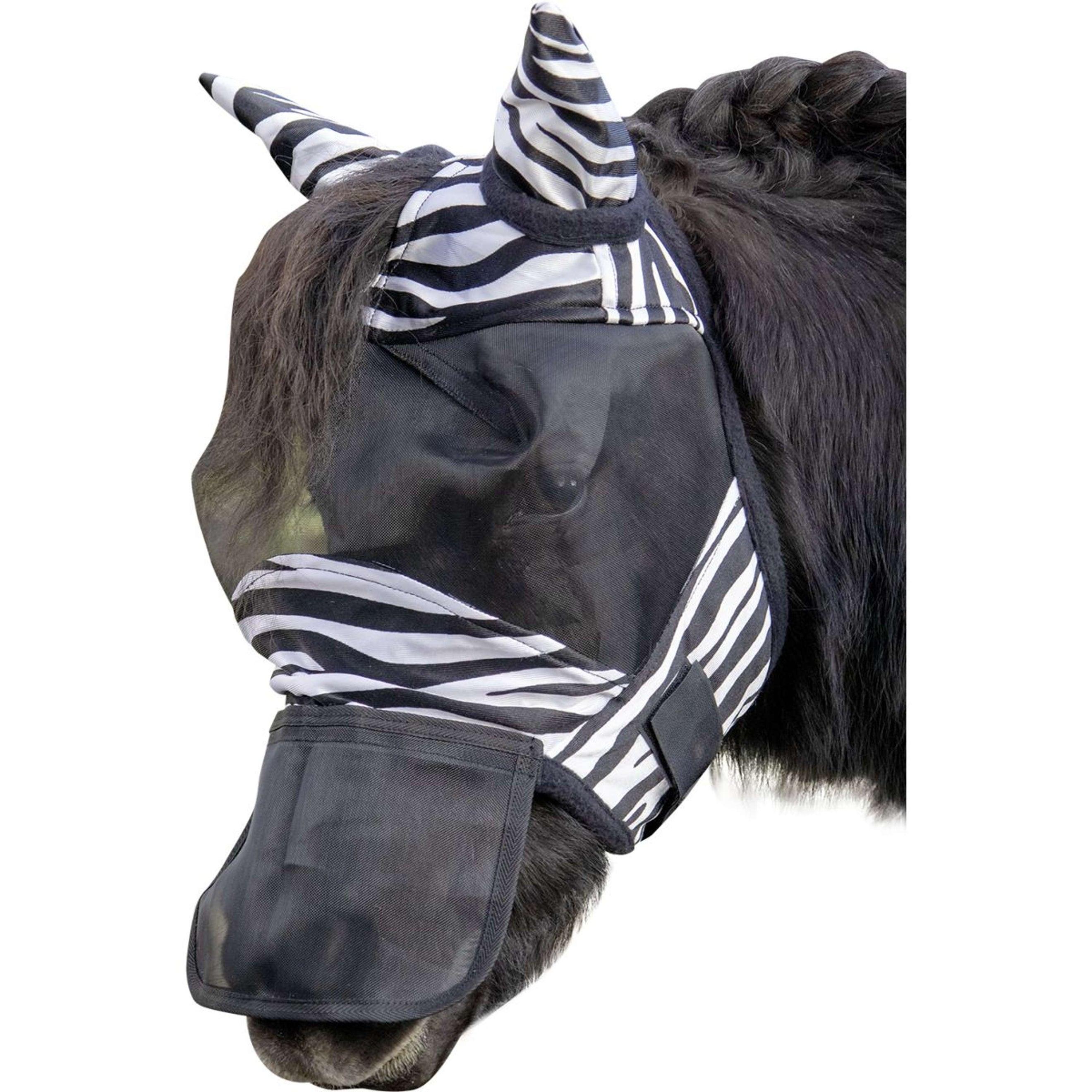 HKM Fly Mask Zebra Black/White