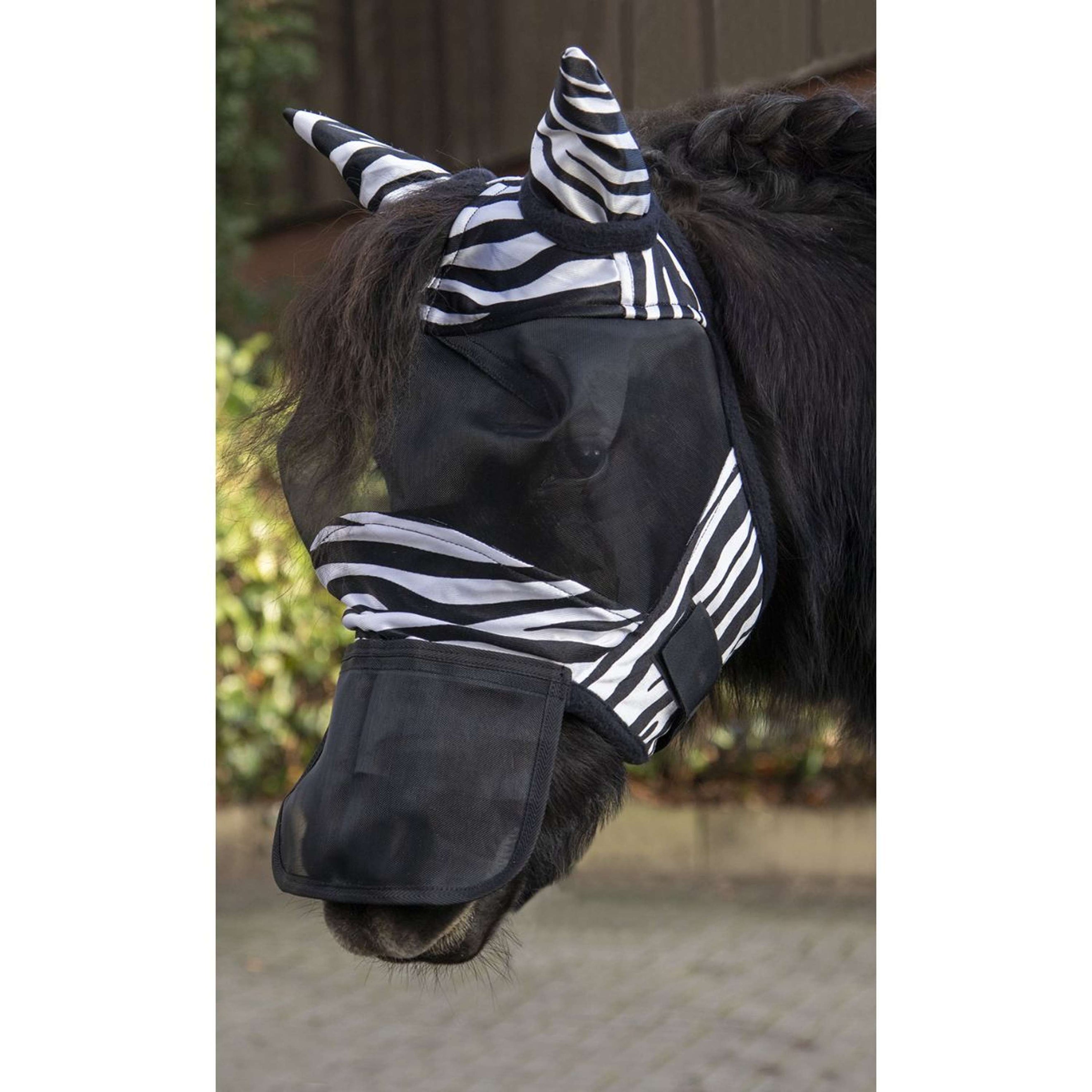 HKM Fly Mask Zebra Black/White