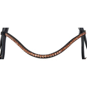 HKM Bridle Rosegold Glamour Black/Rosegold