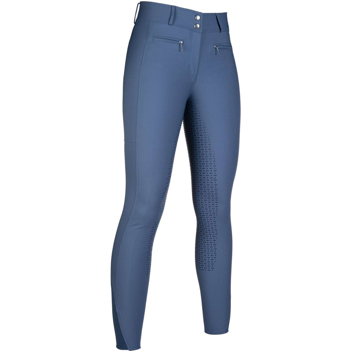 HKM Breeches Liv High Waist Silicon Full Grip Smoke Blue