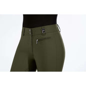 HKM Breeches Lea Silicon Full Grip Dark Green