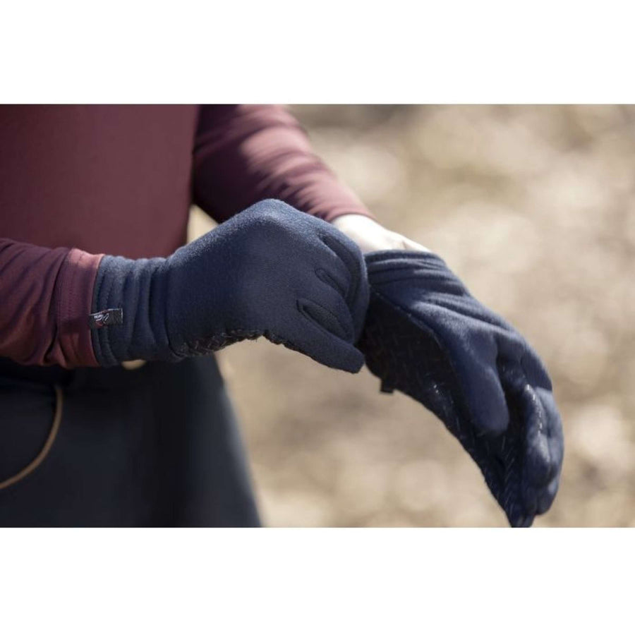 HKM Riding Gloves Polar Fleece Lining Darkblue