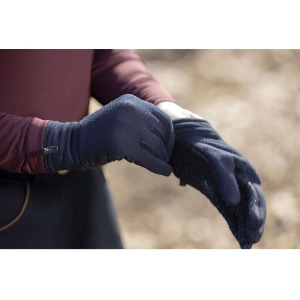 HKM Riding Gloves Polar Fleece Lining Darkblue