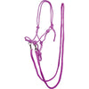 HKM Rope Halter with Rein Pink