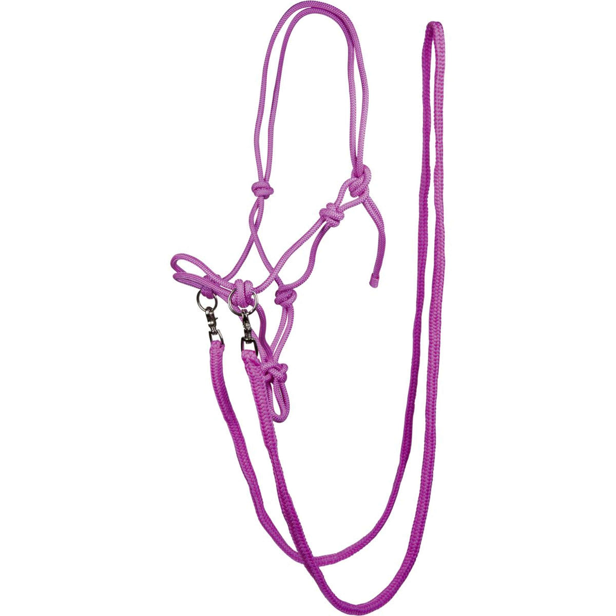 HKM Rope Halter with Rein Pink