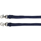 HKM Rope Halter with Rein Black