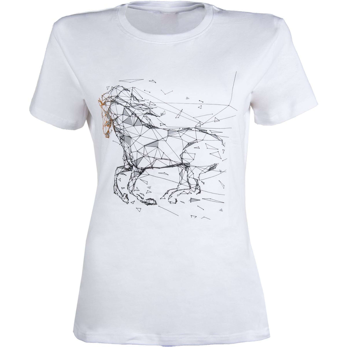 HKM T-Shirt Geometrical Horse White