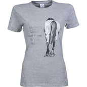 HKM Shirt Horses leave Hoofprints Short Sleeves Grey