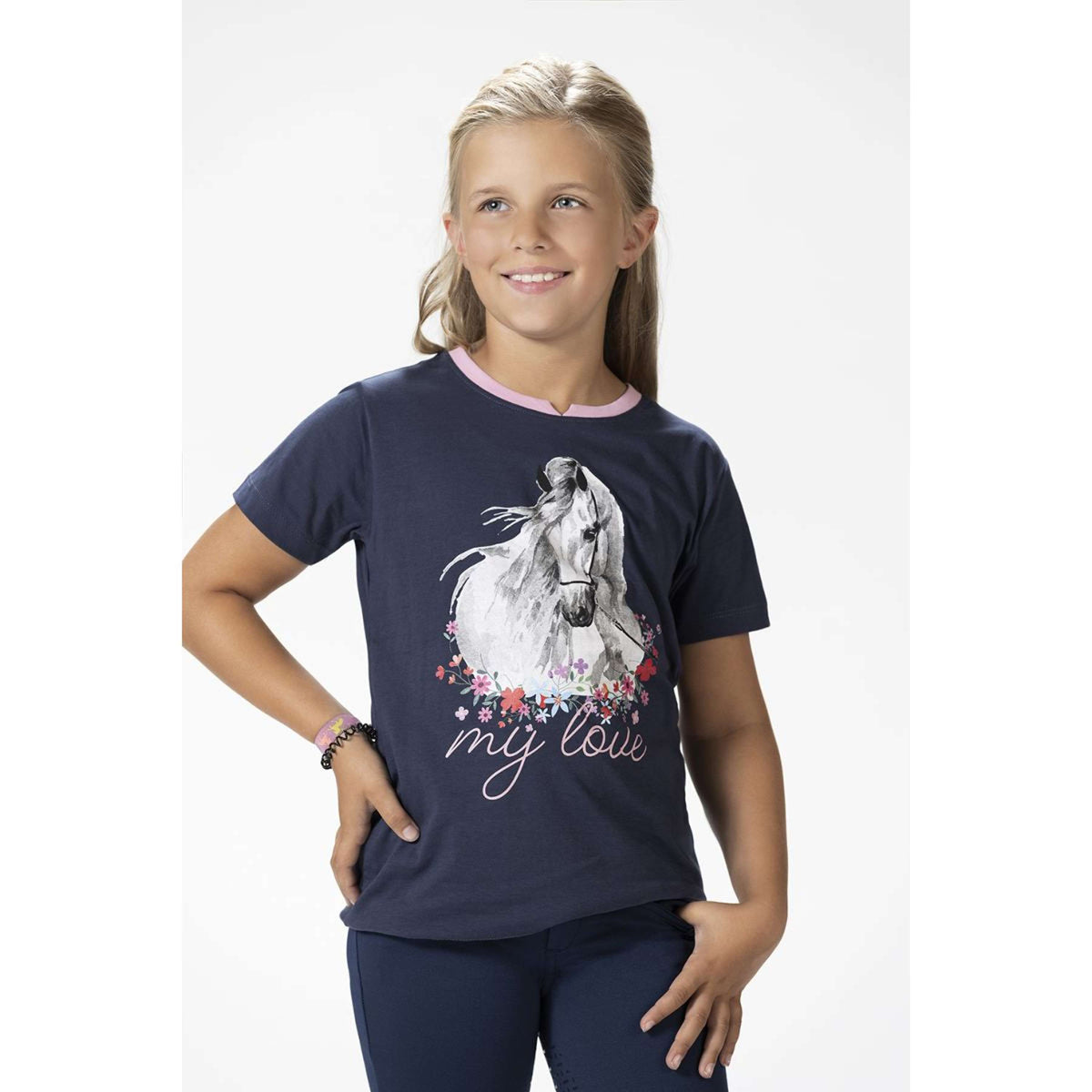 HKM T-Shirt Horse Spirit Darkblue