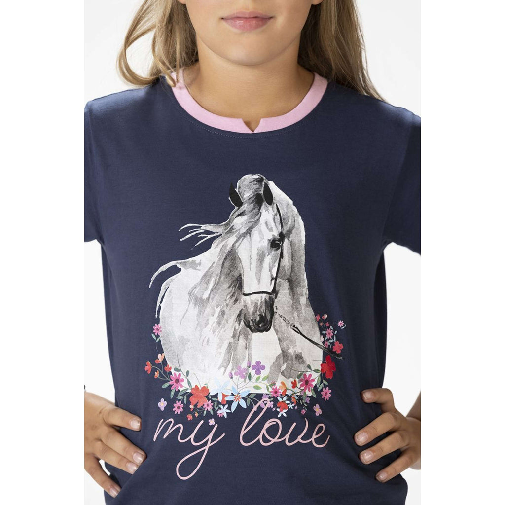 HKM T-Shirt Horse Spirit Darkblue