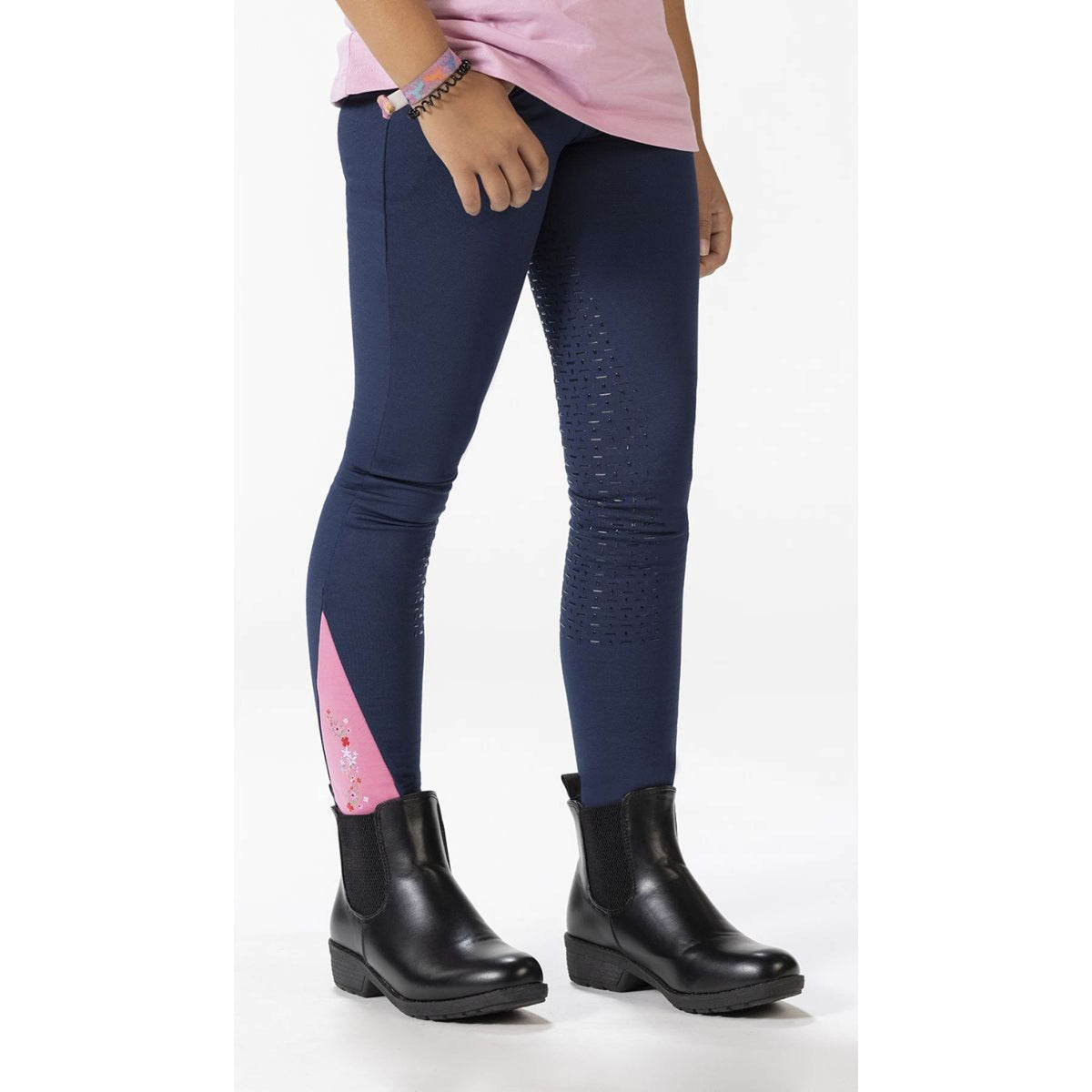 HKM Breeches Horse Spirit Silicone Seat Darkblue