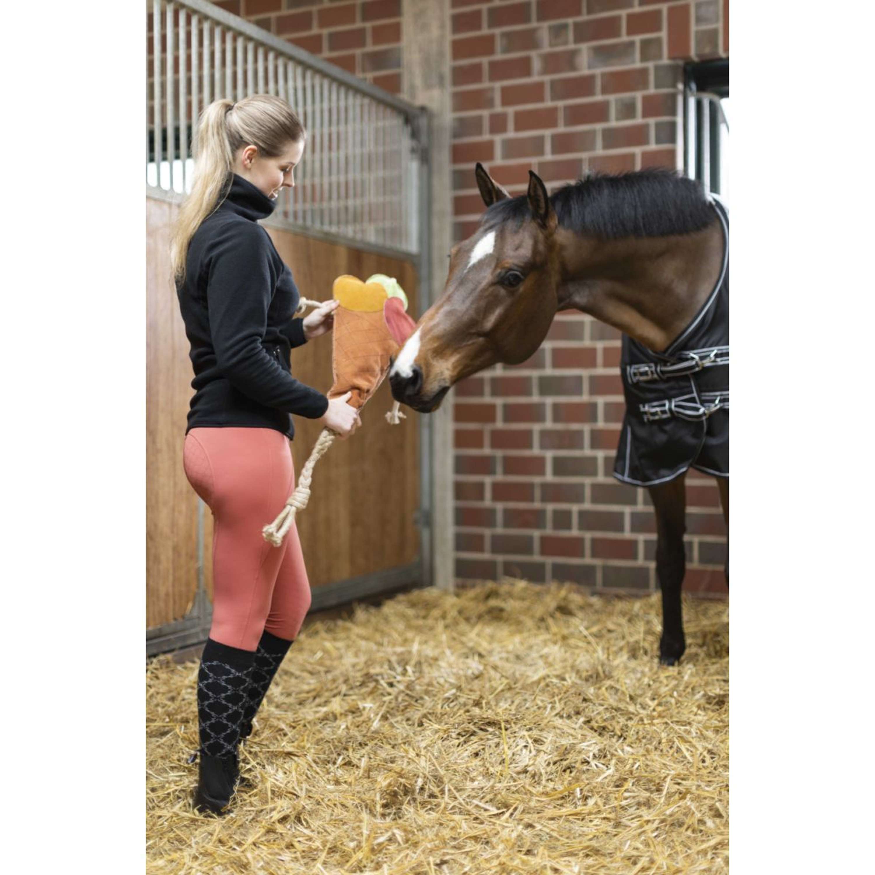 HKM Stuffed Horse Toy Ice Cream Orange