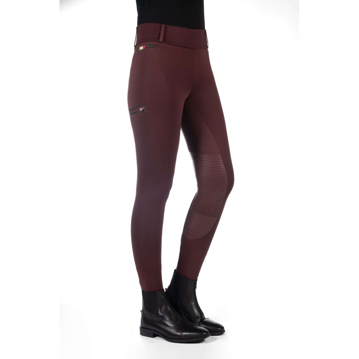 HKM Riding Legging Livigno Lauria Garelli Full Grip Bordeaux