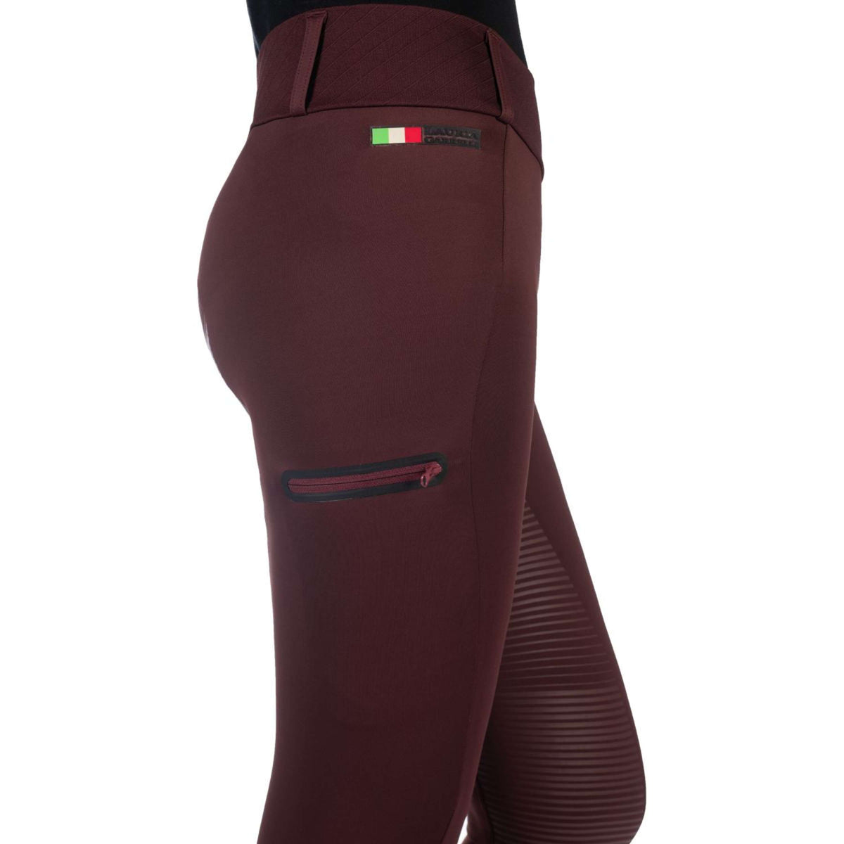 HKM Riding Legging Livigno Lauria Garelli Full Grip Bordeaux