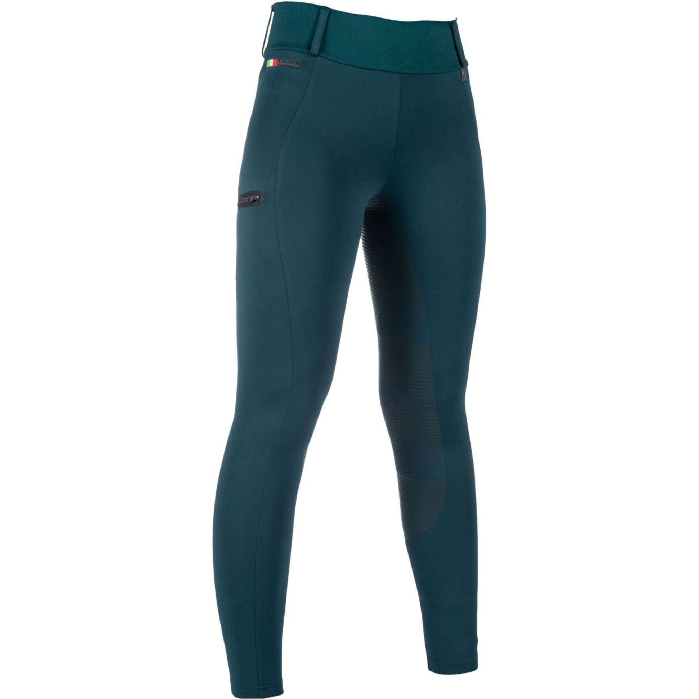 HKM Riding Legging Livigno Full Grip Dark Green