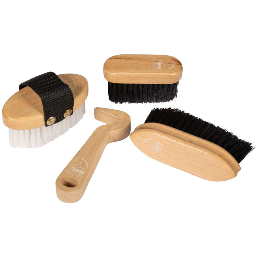 HKM Hobby Horsing Brush Set Naturel
