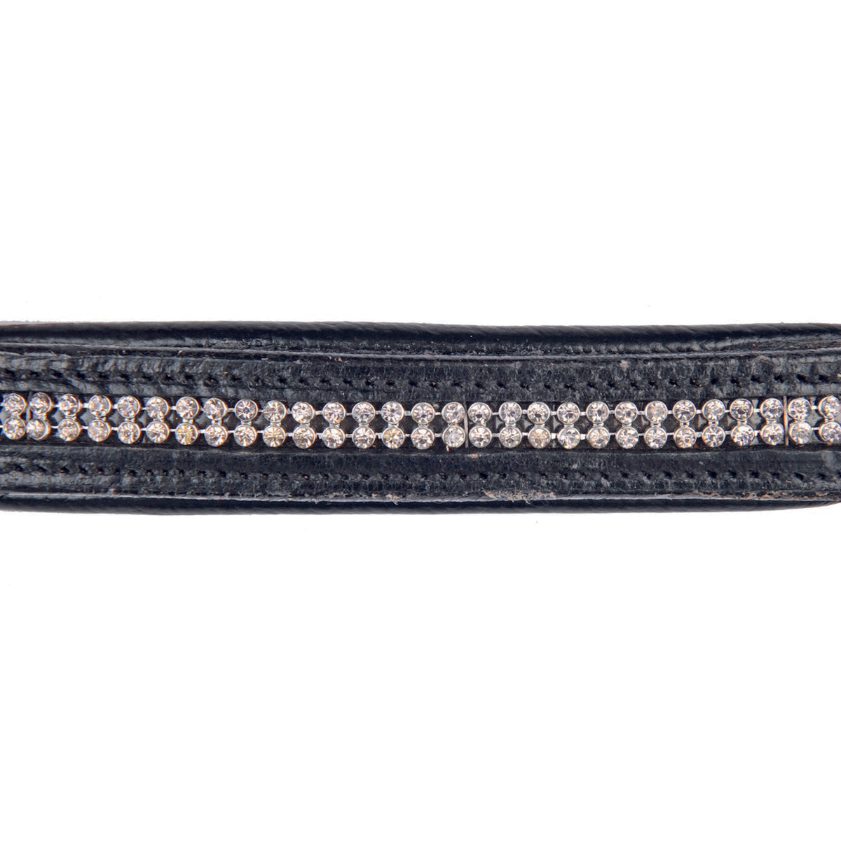 HKM Leather Headcollar Diamond Black