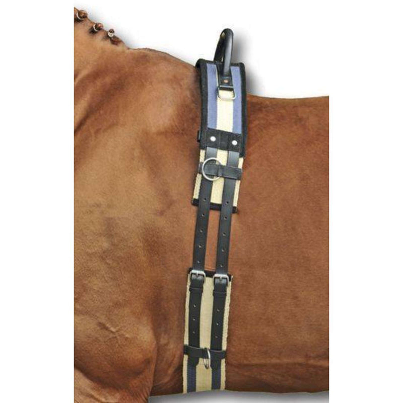 HKM Lunging Girth with a Handle Dark blue