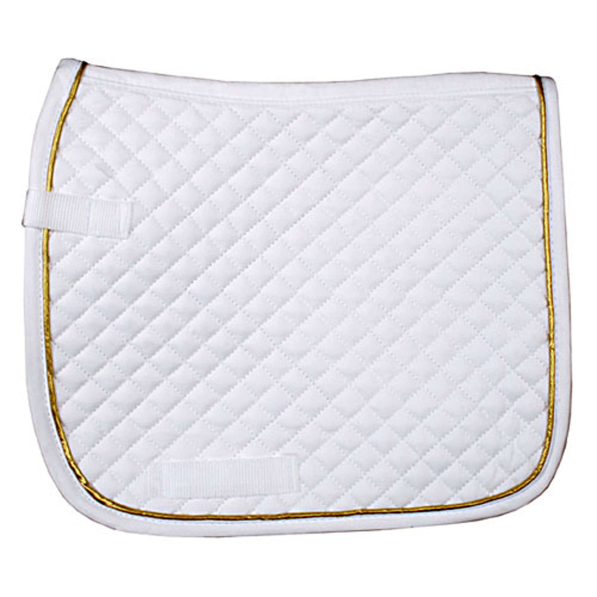 HKM Saddle Cloth Piping Dressage White/Gold