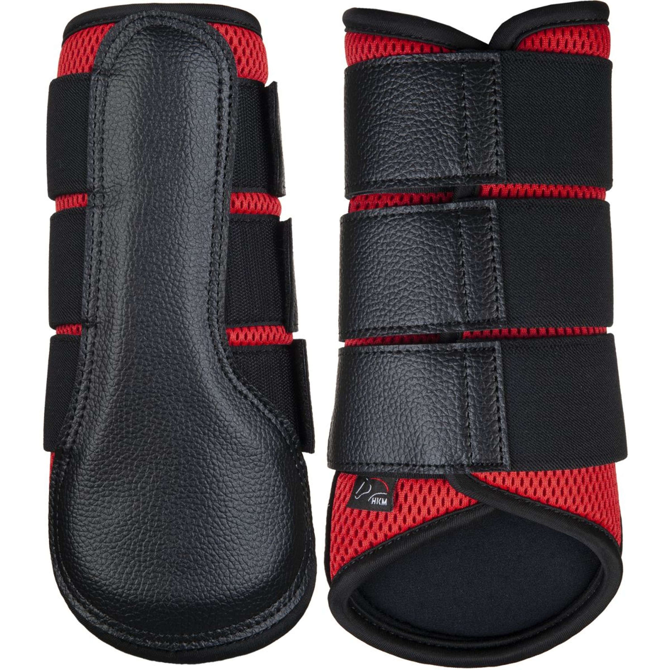 HKM Leg protection Breath Red/Black