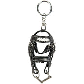 HKM Keychain Mini Bridle Black/White