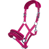 HKM Nylon Headcollar Glitter Fleece Lining Pink