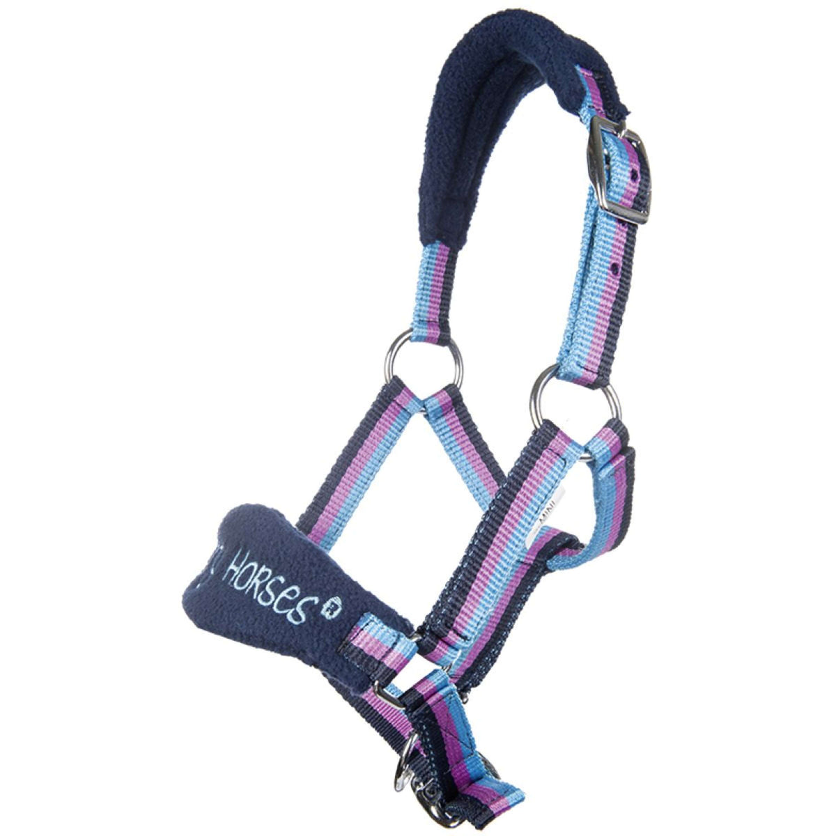 Funny Horses Head Collar Darkblue/Blue/Darkpink