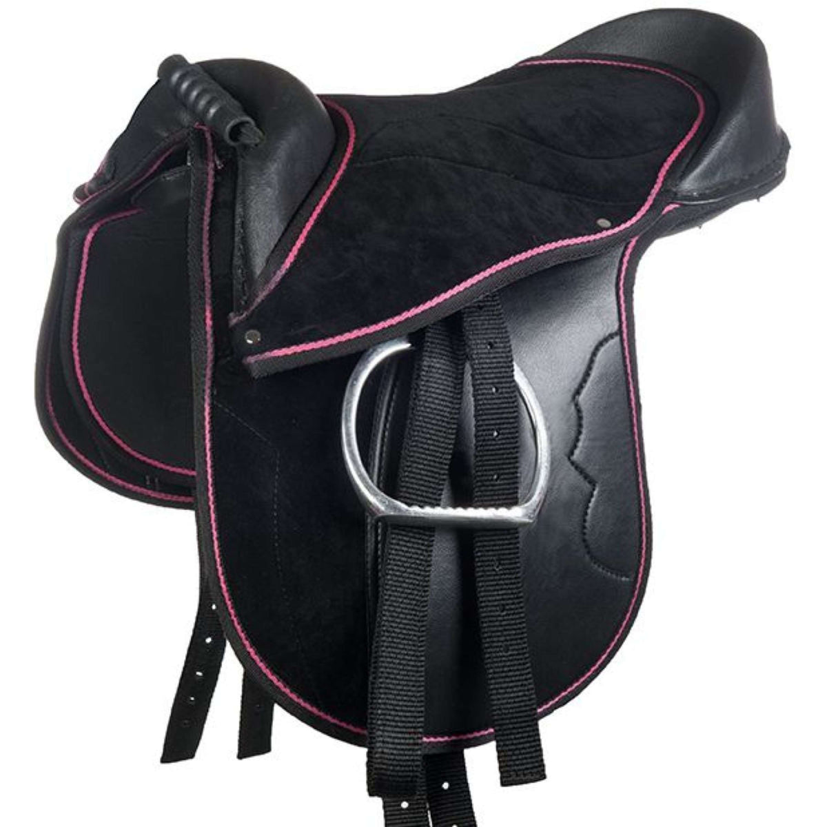 Funny Horses Shetty Saddle Black/Pink