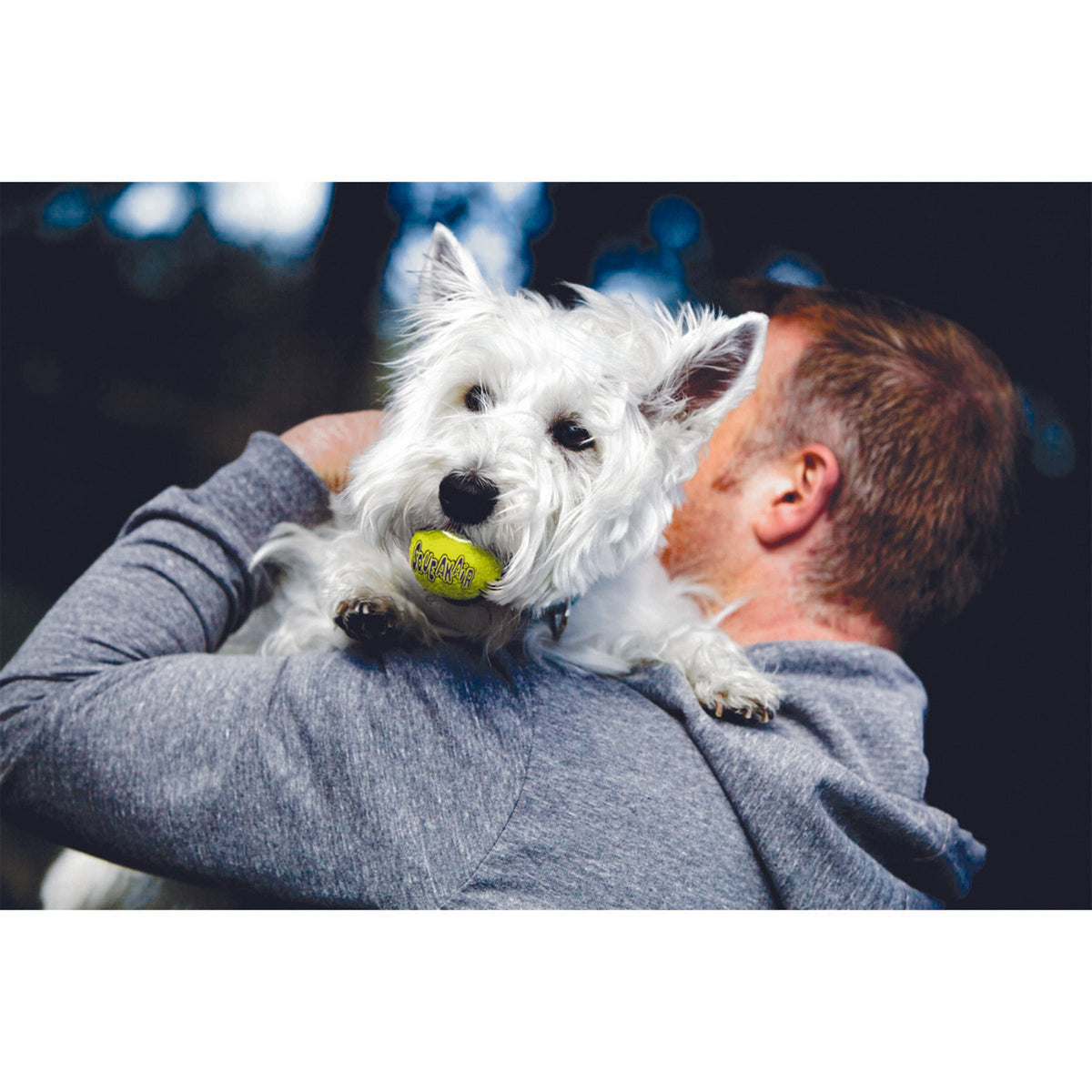 KONG Air Squeaker Tennis Ball Yellow