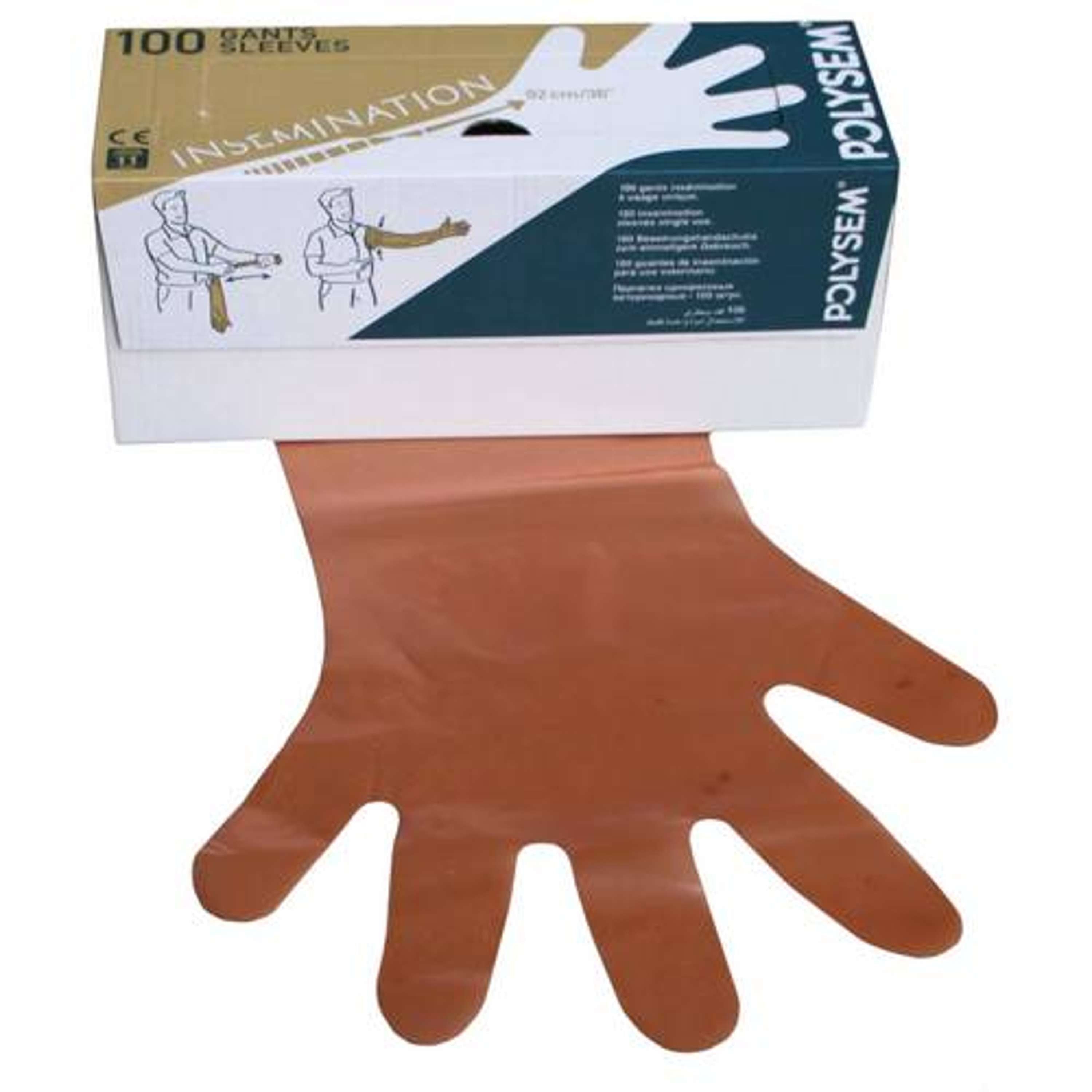 Disposable glove Vet. Orange